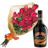 Bolsa de Mimbre, Chocolates, Flor y Globo